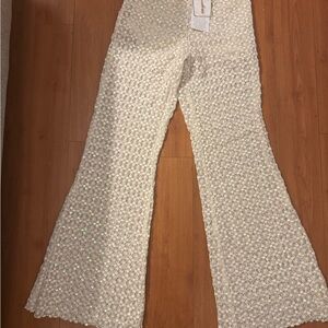 Elegant Cream Flare Pants